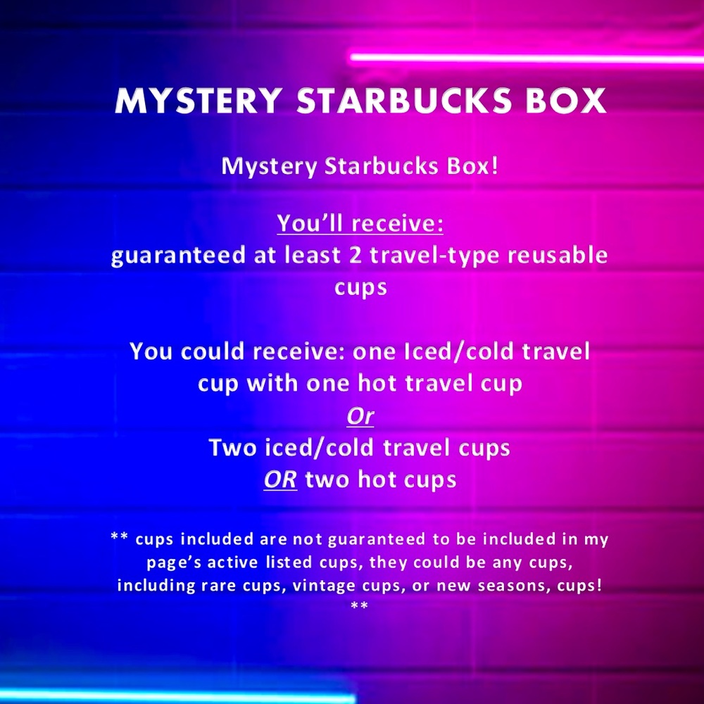 MYSTERY BOX - 2+ STARBUCKS CUPS ☕️ ☕️